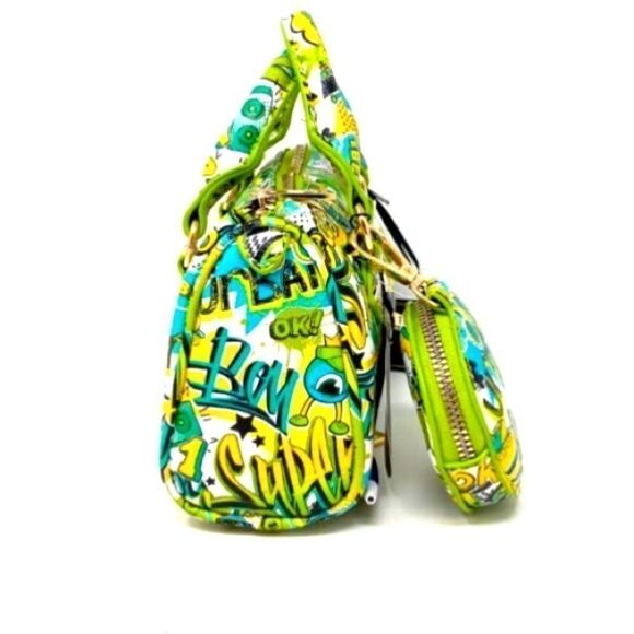 2-N-1 Graffiti Mini Handbag and Wallet - Picture 4 of 5
